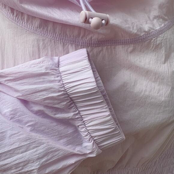 Athleta Dispatch Anorack Jacket Med Purple Hooded Nylon Pullover Boxy Athleisure - Picture 12 of 12